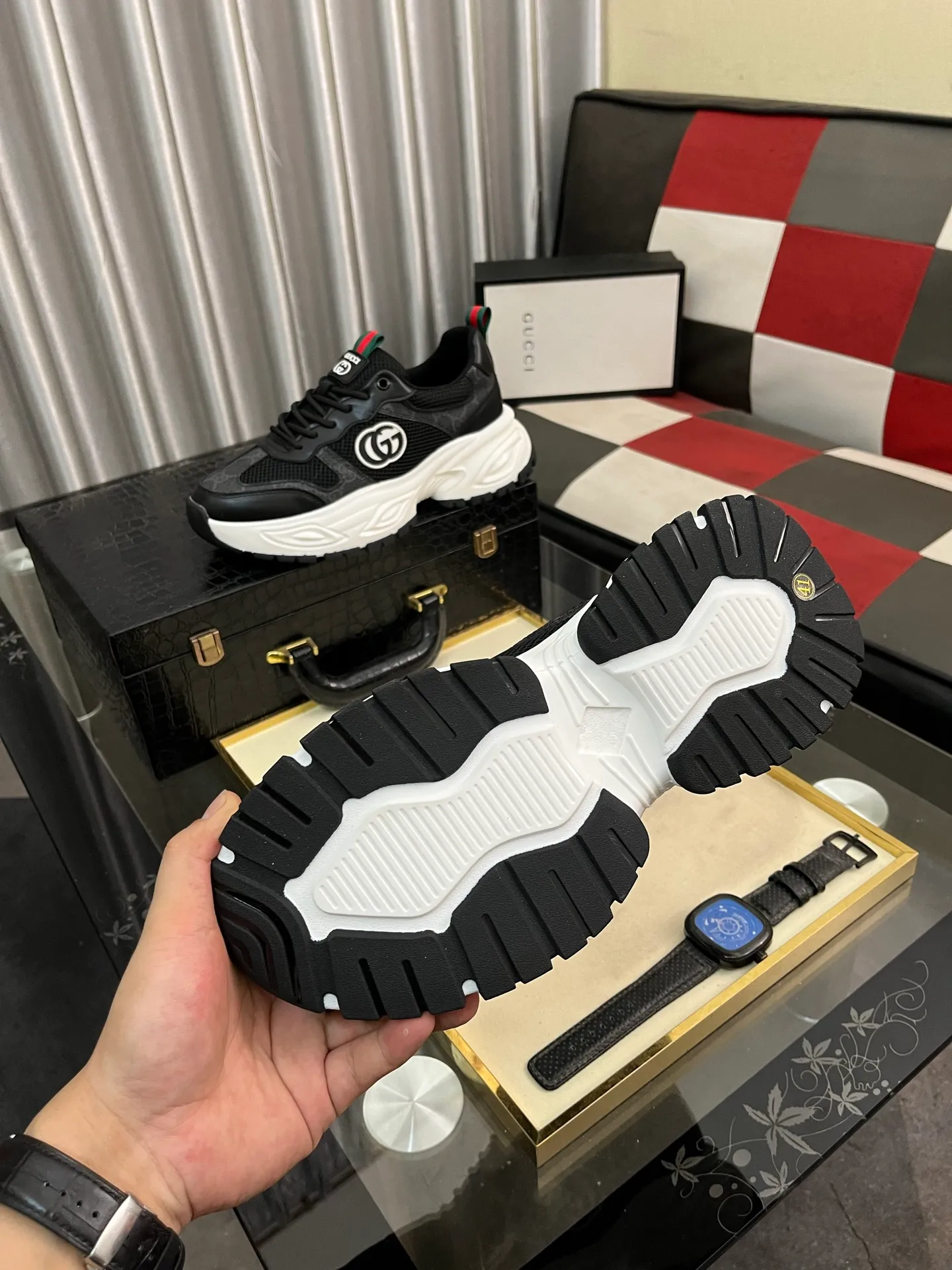 Men's Men's Shoes 💰458⌚️⌚️《GUCCI》The latest hot-selling casual shoes, top brand [seduce] luxury~purchase, top~quality. Products sold at the counter [strong] Original embossed calfskin fabric ➕ Comfortable sheepskin lining, available in 38-443️⃣ colors